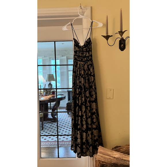 Free People Black and Cream Maxi Dress - Picture 5 of 6
